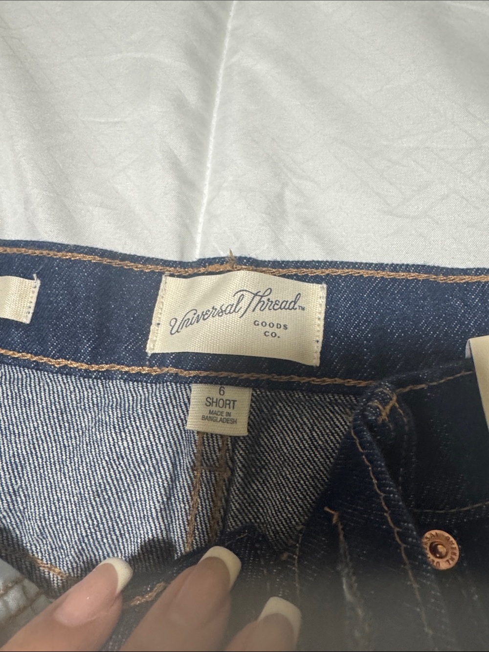 Universal Thread Wide-Leg Dark Blue Denim barrel Jeans - Picture 5 of 6